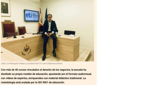 ETJ Law & Business School renueva su identidad y apuesta por la formación online